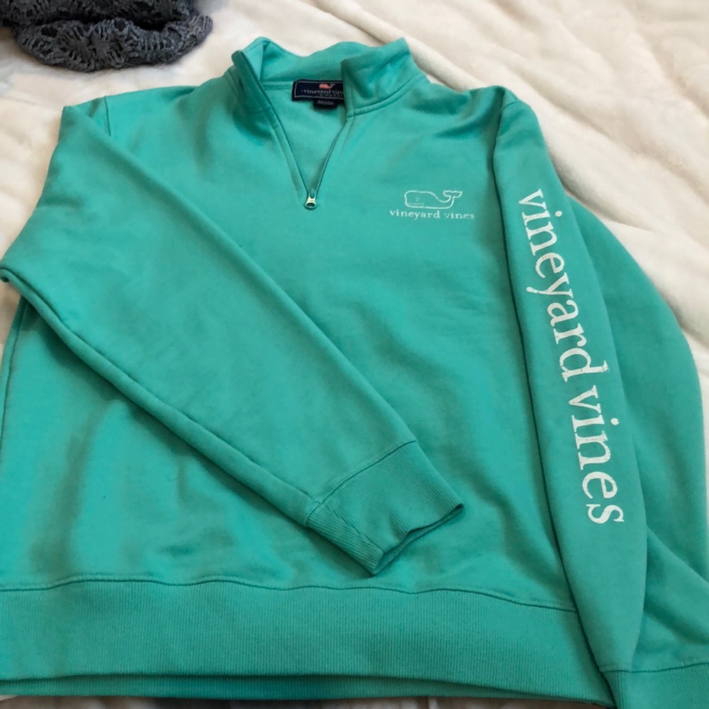 Turquoise 1/2 zip pullover